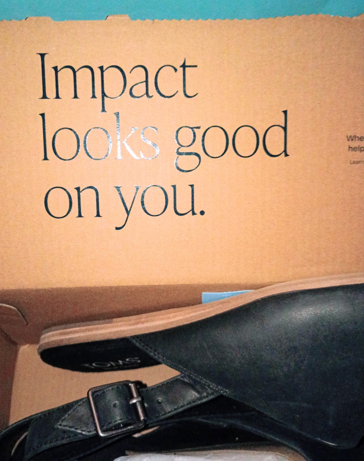 TOMS Black Leather Closed Toe Buckle Slingback Flats Women’s US 8.5 EU 391002201