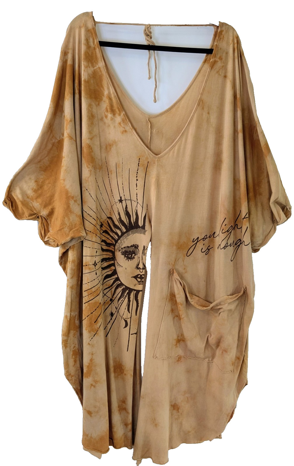Kantha Bae One SZ Dream Split Muu Tee Tunic Celestial Sun Boho Mama Organic