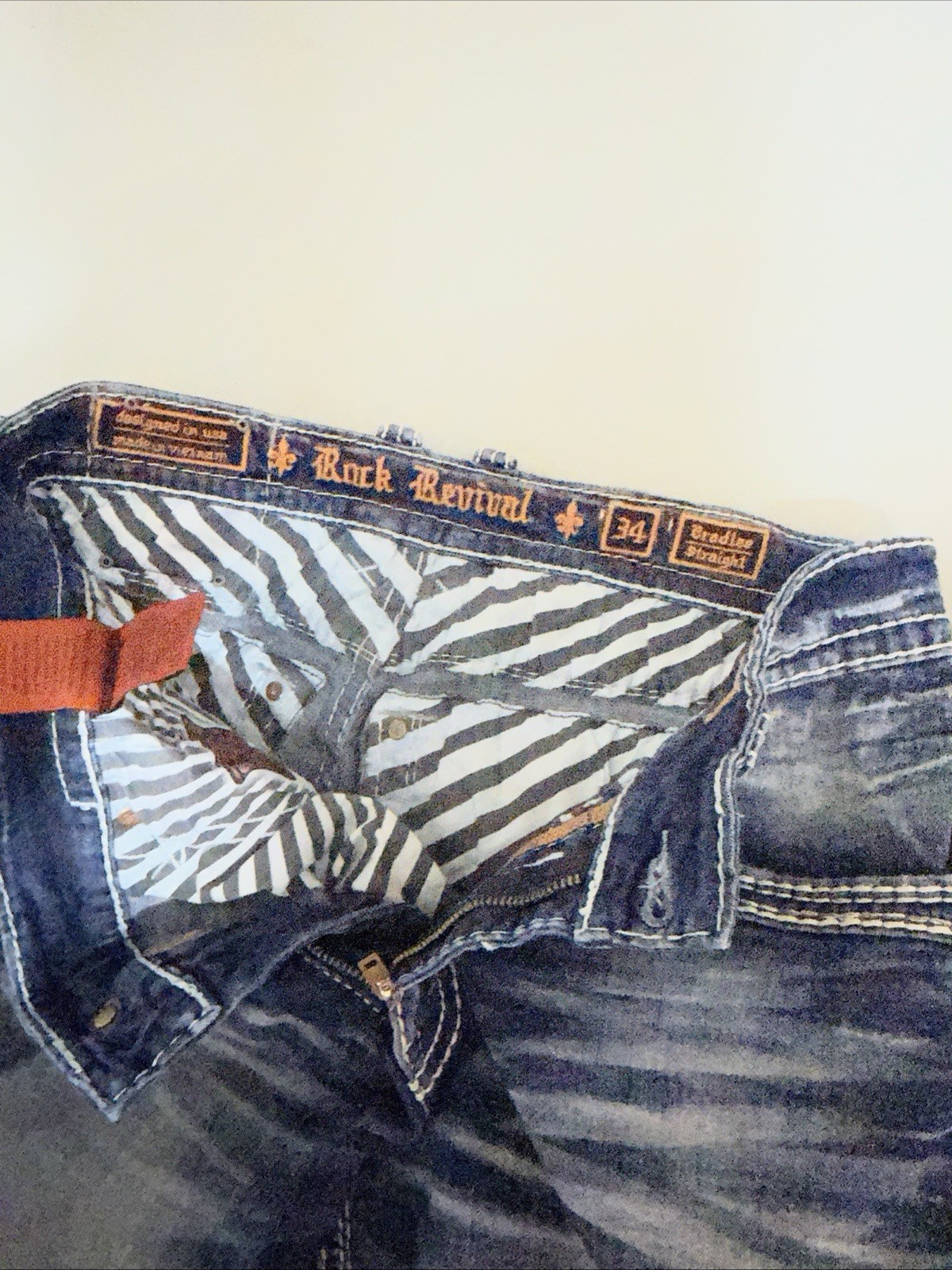 Rock Revival Bradlee Straight Jeans Medium Wash 6-Pocket 34×30