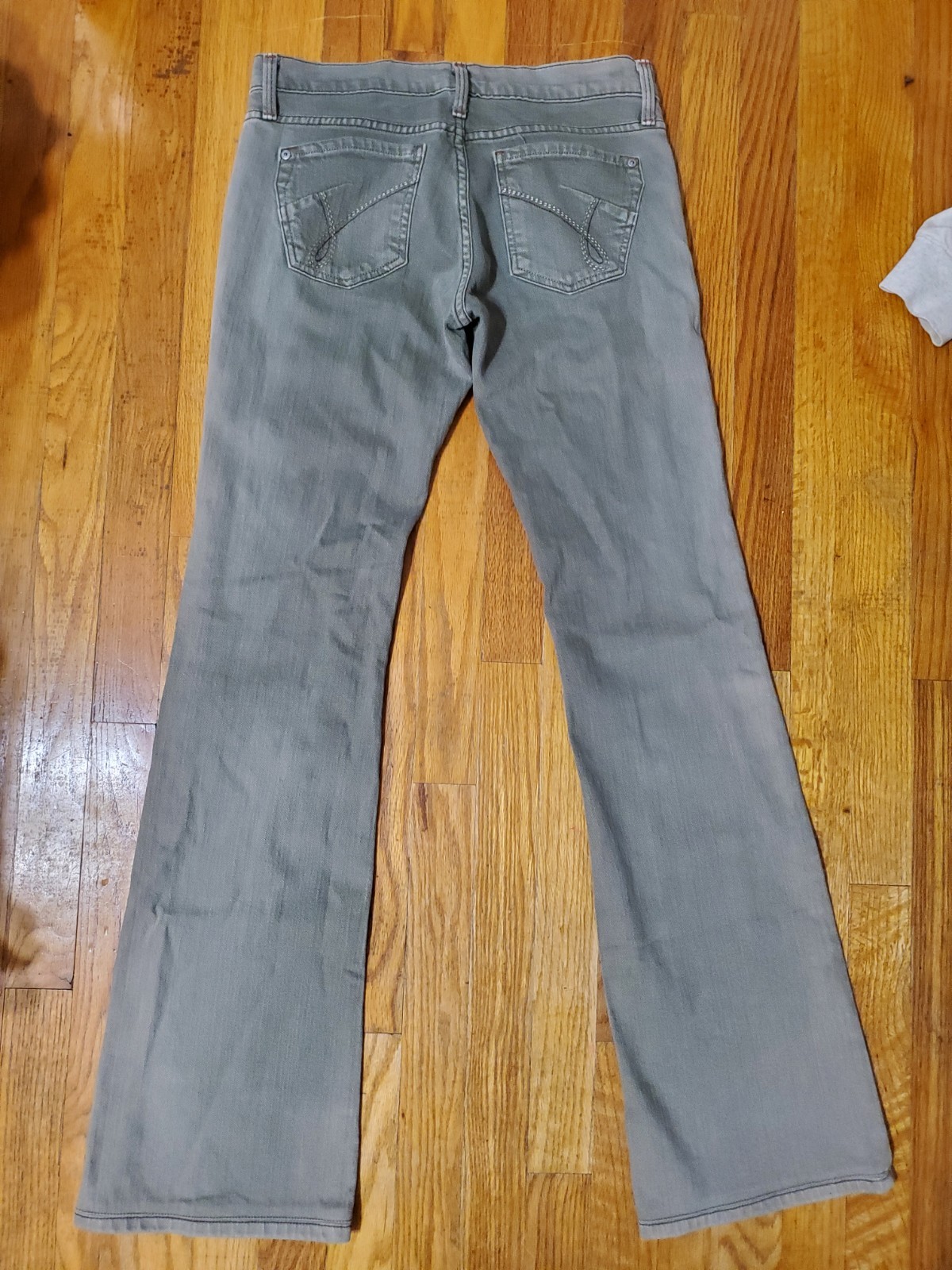 James Jeans Preserved Denim Boot Size 28 Women’s Army Green 31″ Waist USA Made