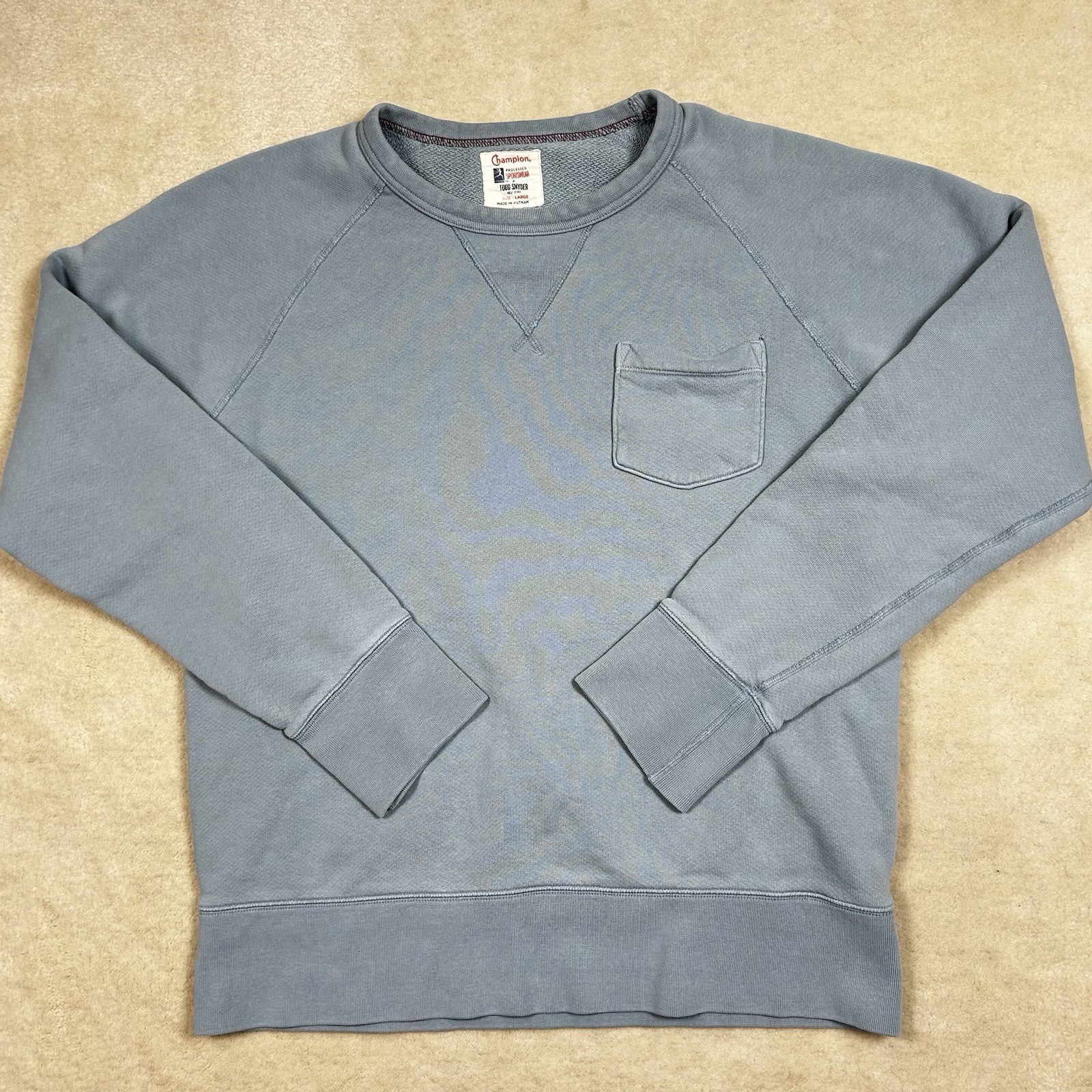 Champion Running Man Todd Snyder Sweatshirt Mens Large Crewneck Pocket