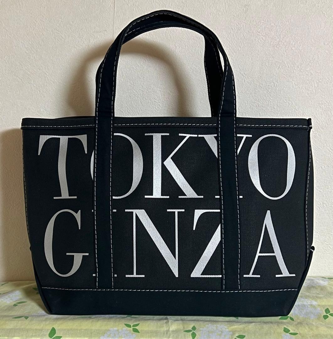 L.L.Bean Ginza Limited Edition Tote Bag Black Canvas Used
