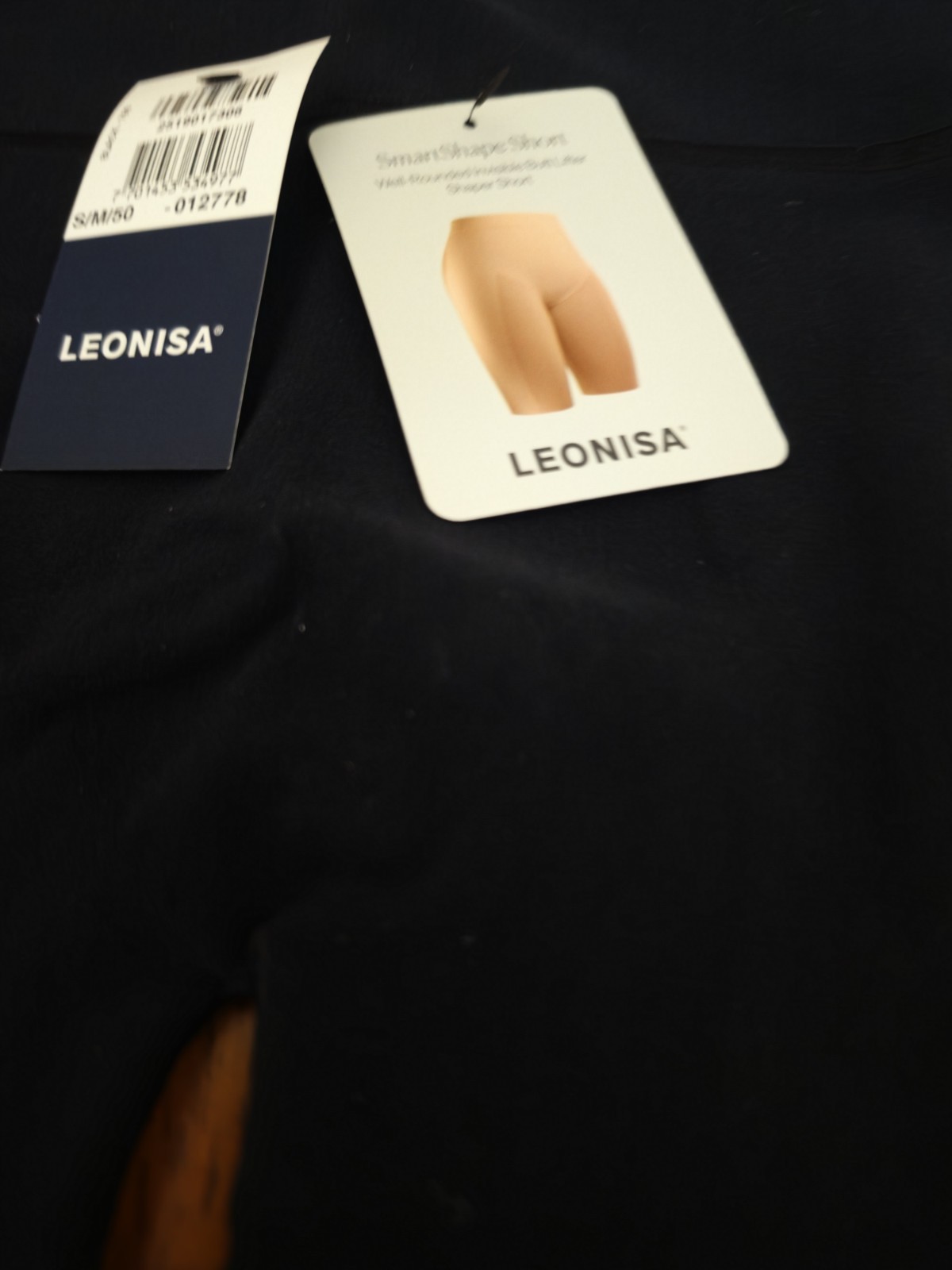 Leonisa Well Rounded Invisible Butt Lifter Shaper Short 012778 Size S Black
