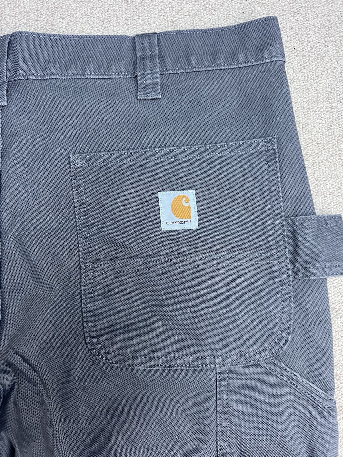 Carhartt Rugged Flex 103340 Double Front Duck Pants Gravel 36×32 NWT