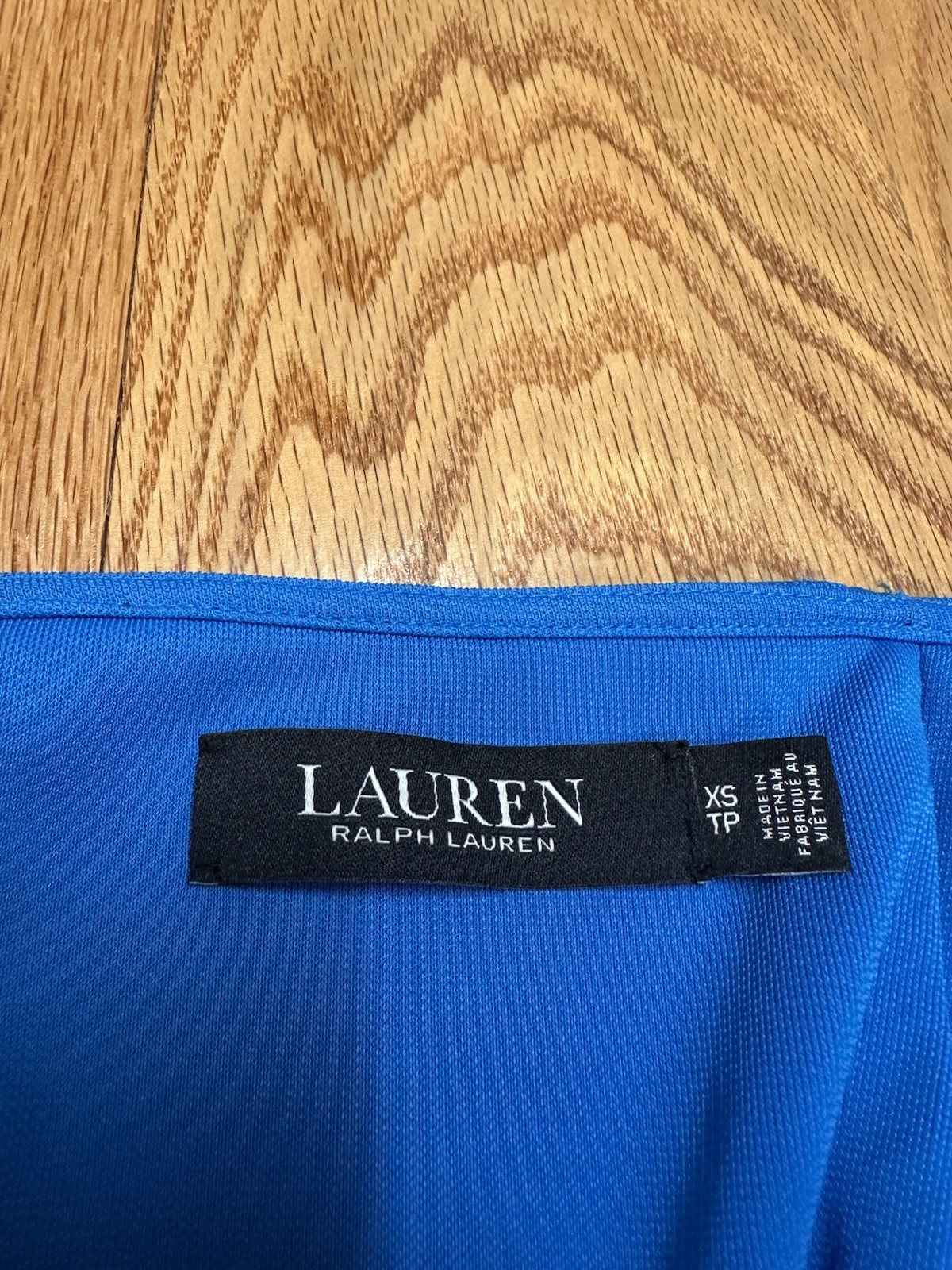 Lauren Ralph Lauren Blue Wrap V-Neck Flutter Sleeve Blouse XS
