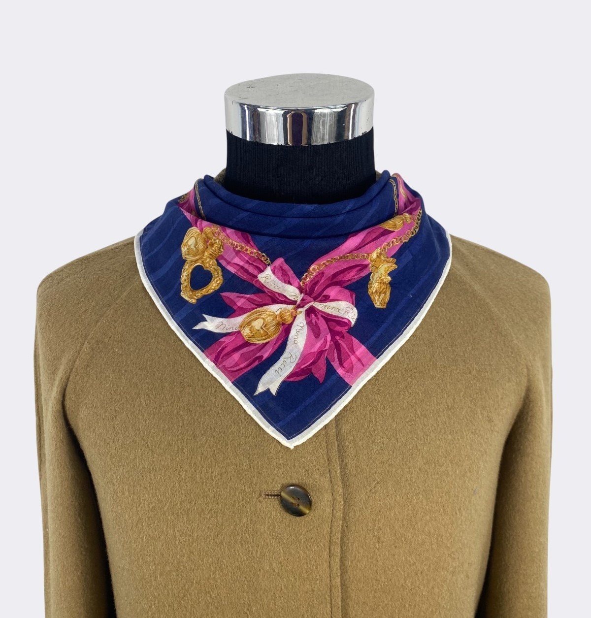 Vintage Nina Ricci Handkerchief Neckerchief Bandana Pocket Square Gift