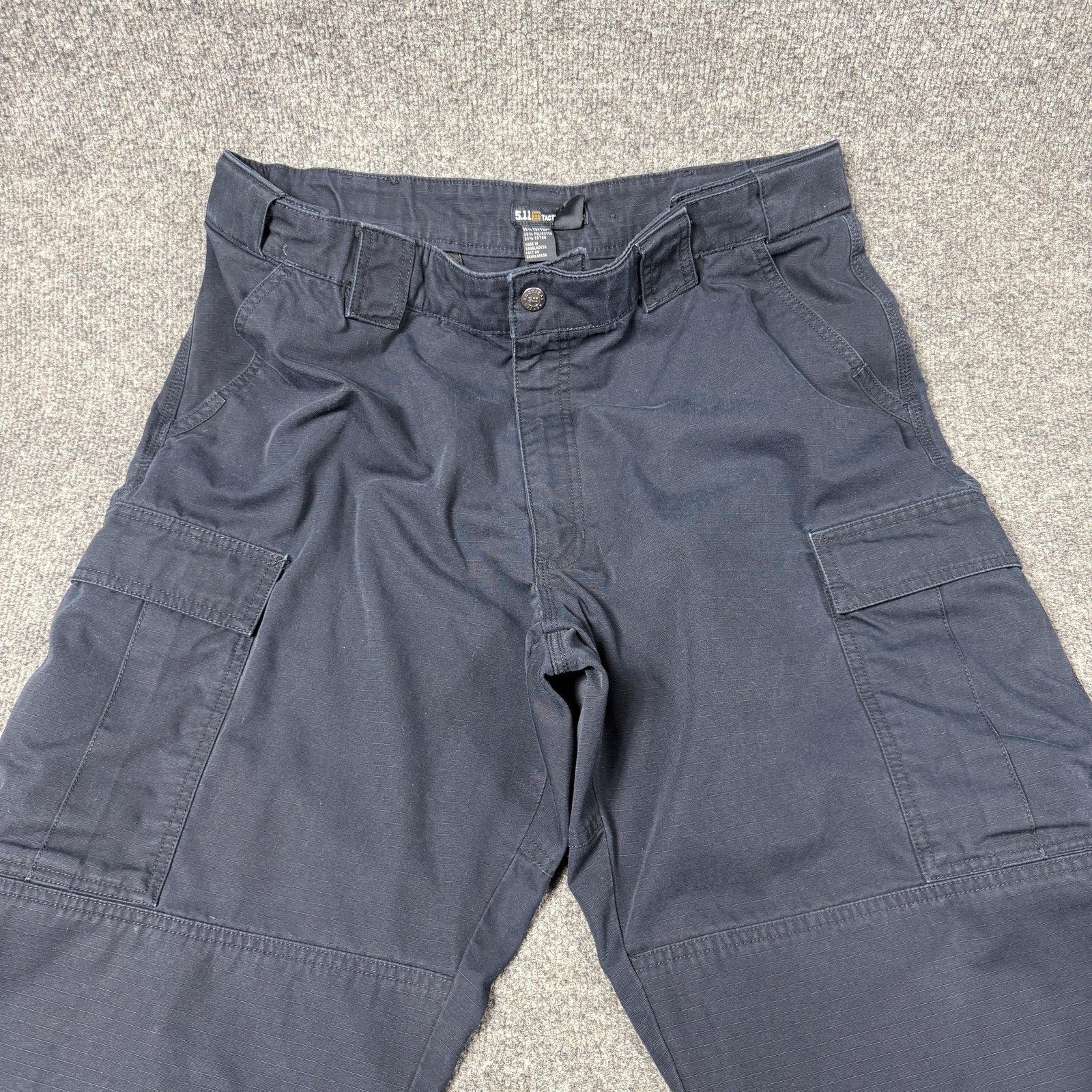 5.11 Tactical Cargo Pants Mens 40×32 Blue Canvas Ripstop Workwear Outdoor