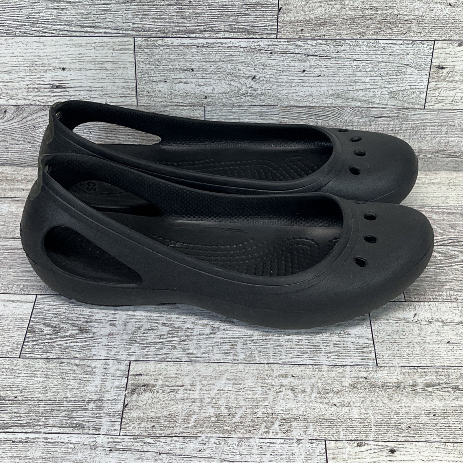 CROCS Kadee Black Ballet Comfort Shoes 11215 Black Women Size 7