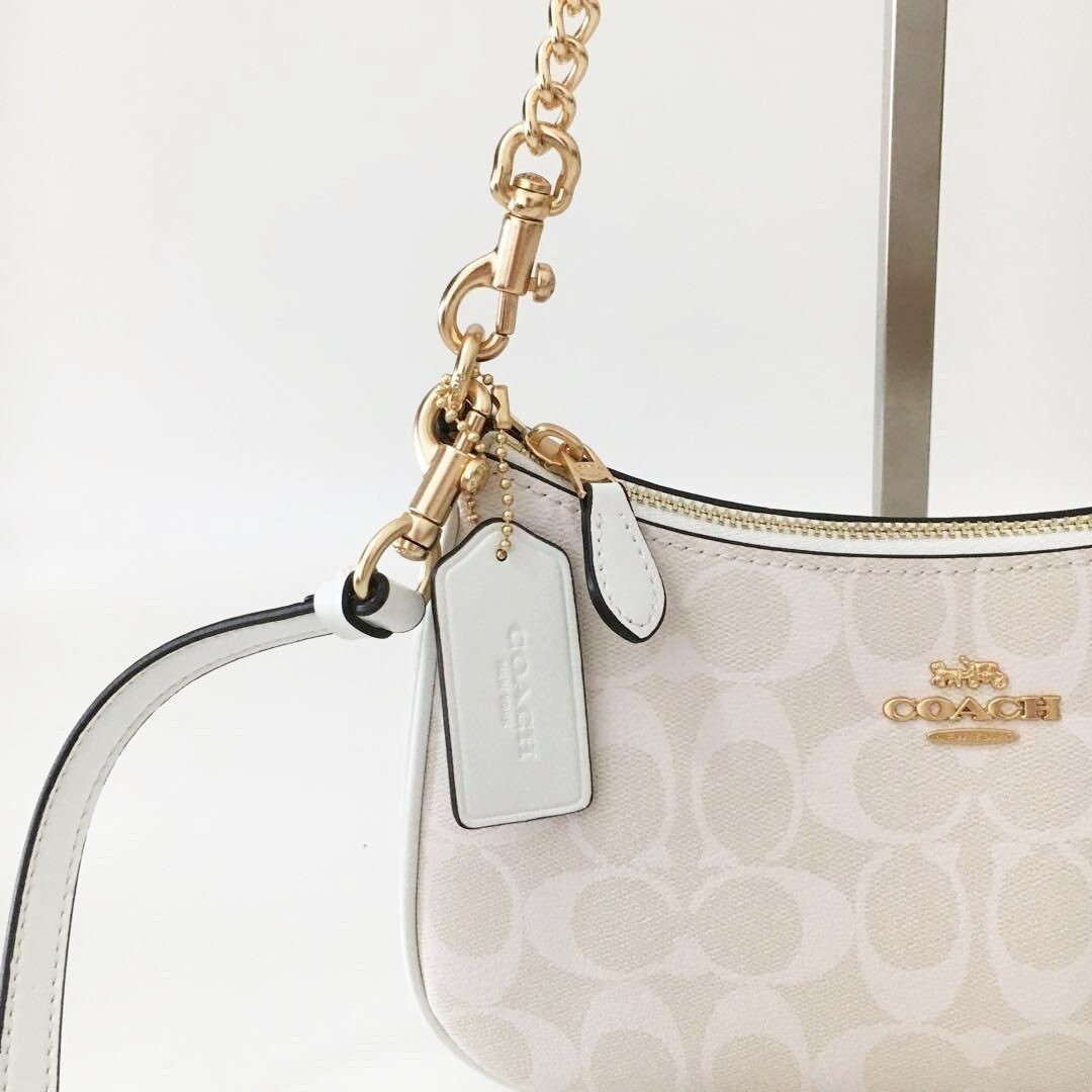 NWT COACH Teri 2Way CA548 Shoulder Bag Signature Coated Canvas White New outlet