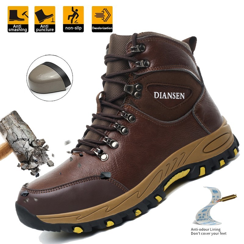 Indestructible Mens Work Boots Steel Toe Safety Shoes Waterproof Non Slip Boots