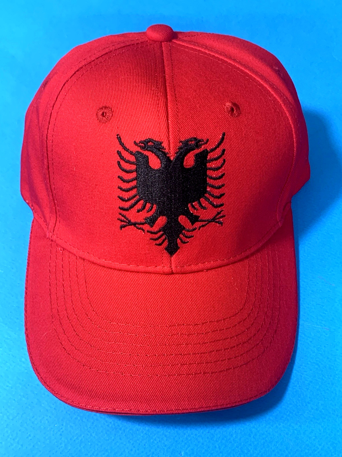 NEW ALBANIA HAT-CAP WITH EAGLE-ALBANIAN SOUVENIR-EMBROIDERY EAGLE ALBANIA