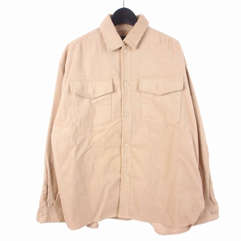 Urban Re URBAN RE Corduroy CPO Shirt Long Sleeve M Beige IT17-13B002 Men’s