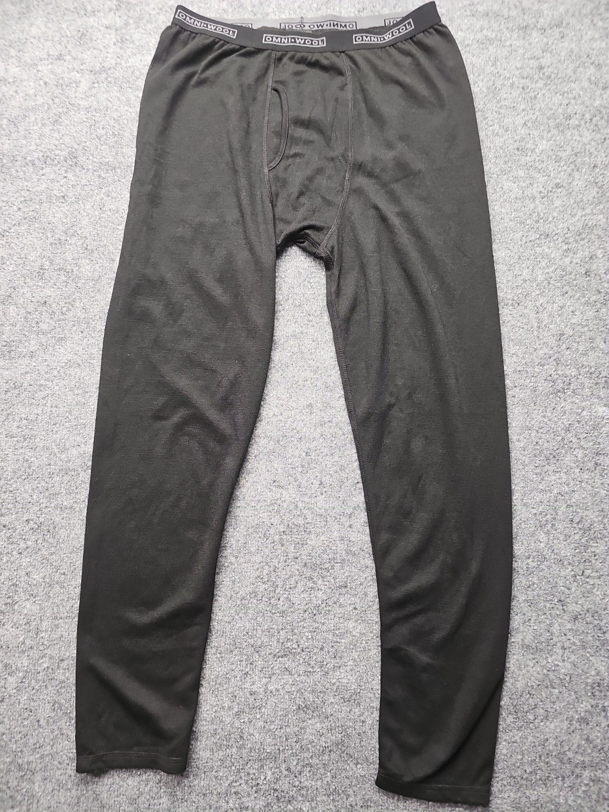 Omni-Wool Long Johns Mens “Size XXL” Black Thermal Base Layer Underwear Bottoms