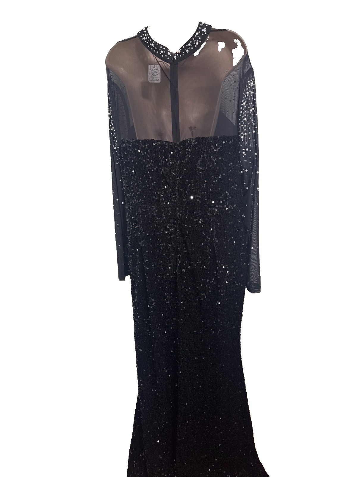 New F A E T E S T Y Black Sequin Gown Hard To Find Size 3X