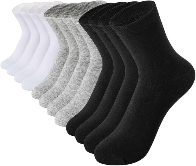 6 Pairs Unisex Ankle Quarter Socks Cotton Sport Low Cut Socks Size 10-13 New