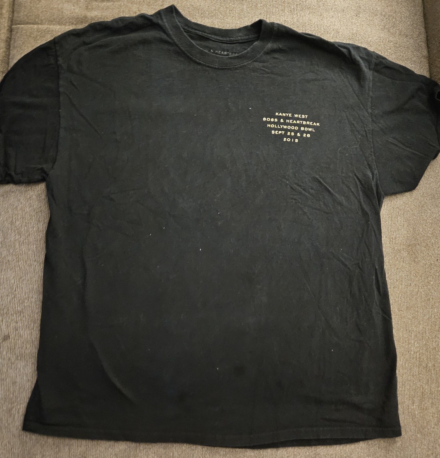 Kanye West 808s & Heartbreak Hollywood Bowl Tour2015 Shirt XL Black RARE Concert