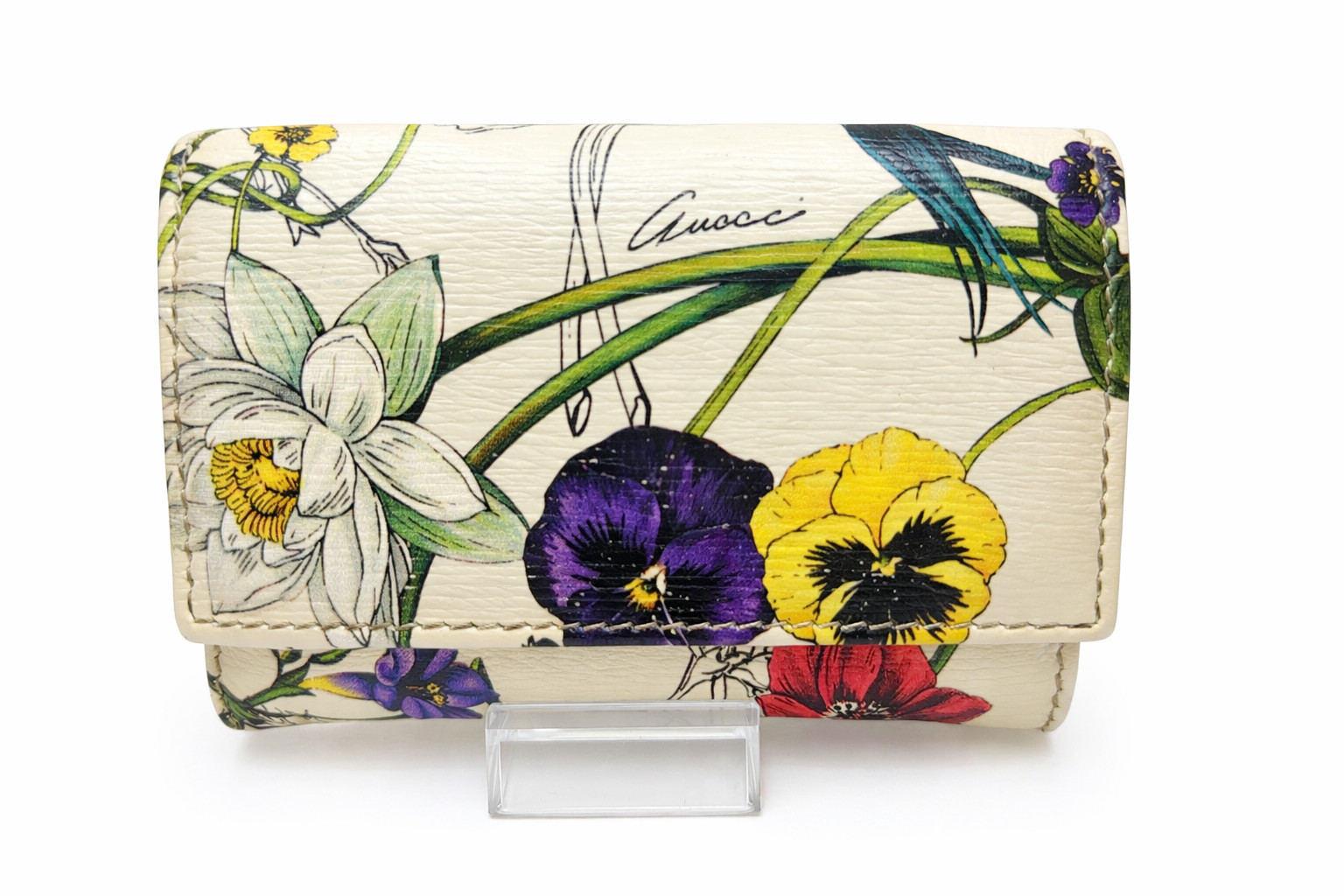 GUCCI Tian Floral Card Case Authentic