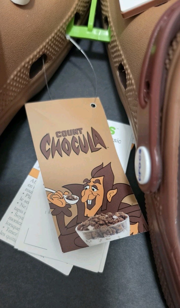 Crocs X Count Chocula Classic Clog M5/W7 General Mills Monster Cereal ~ NWT