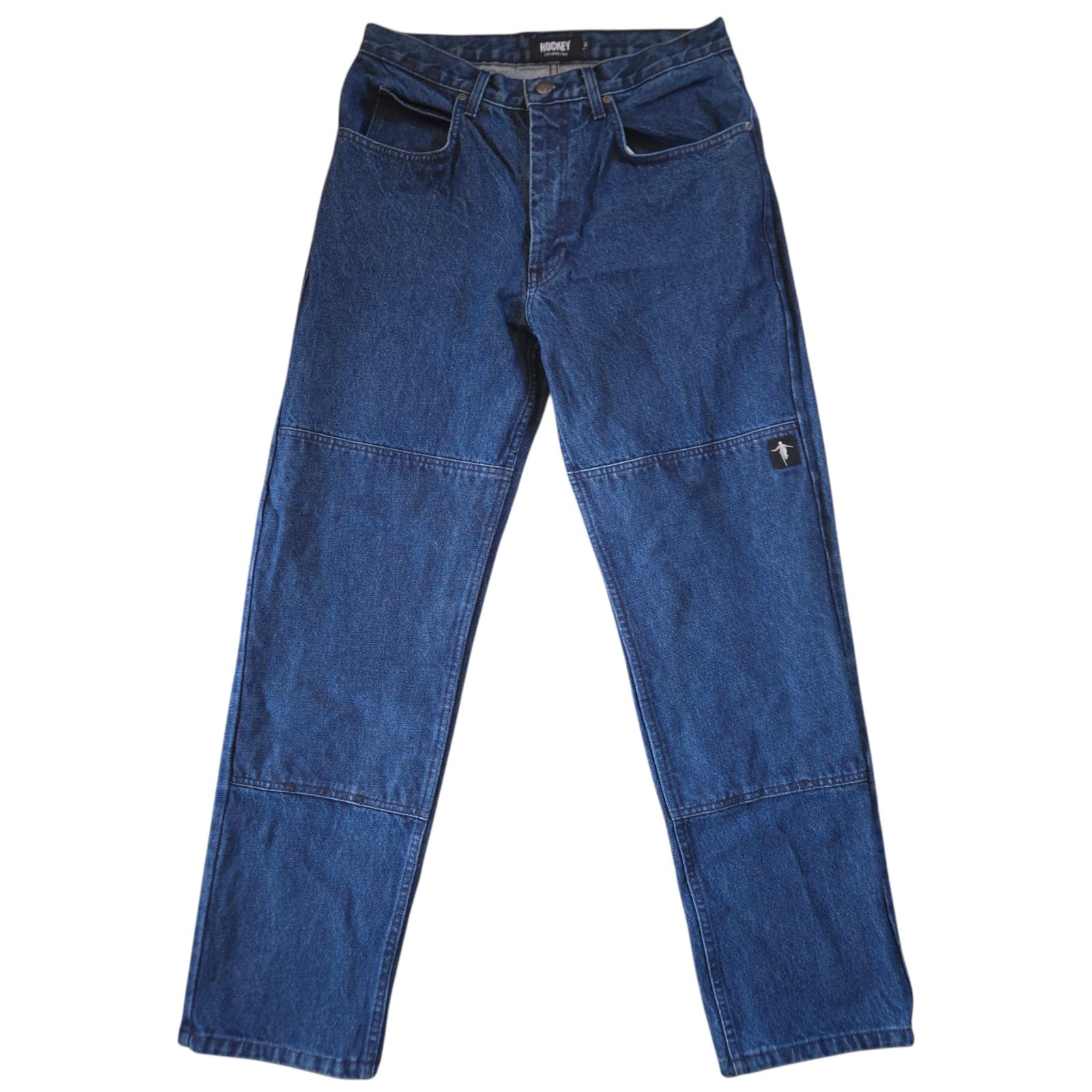 Hockey Skateboards Jeans Eyes without a Face dark wash double knee FA – 31×32.5