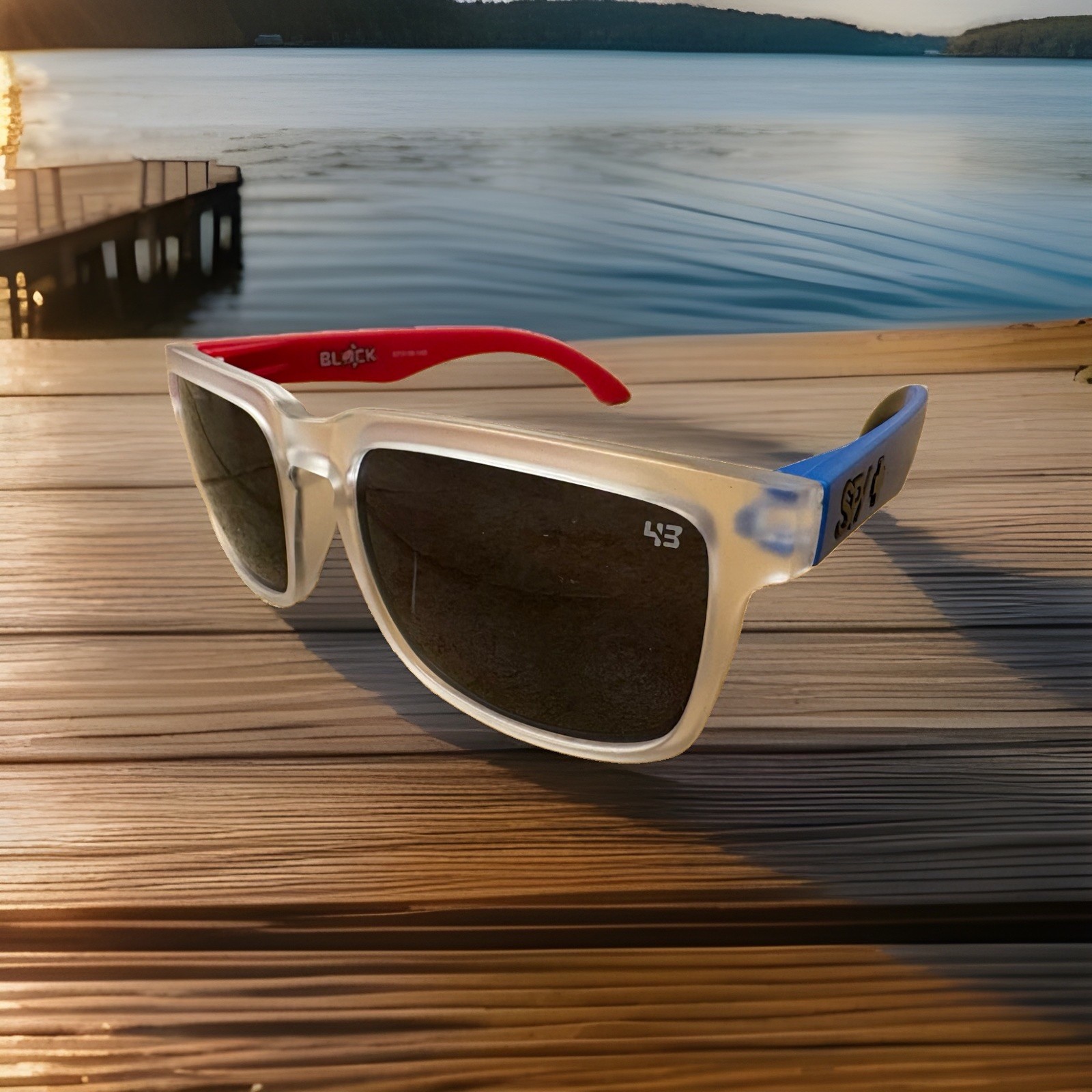 New SPY+ Sunglasses Ken Block Red White Blue with Black Lens America Unisex