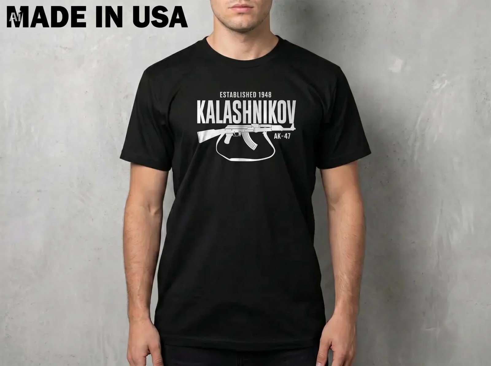 NEW KALASHNIKOV T-Shirt AK-47 RIFLE 7.62X39MM SHIRT SIZE S-2XL MADE IN USA