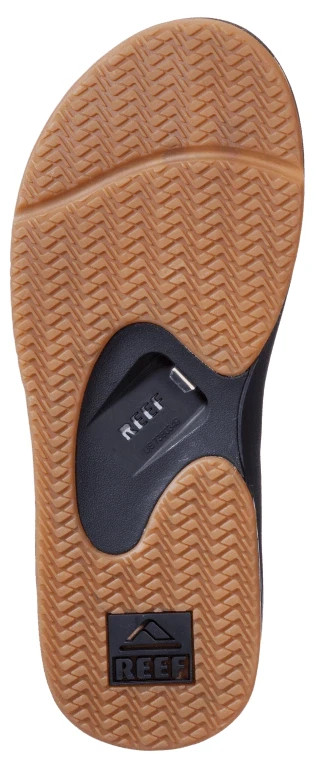New Reef Men FANNING LOW RF0A3KIH Black Bottle Opener Flip Flop Sandal Original