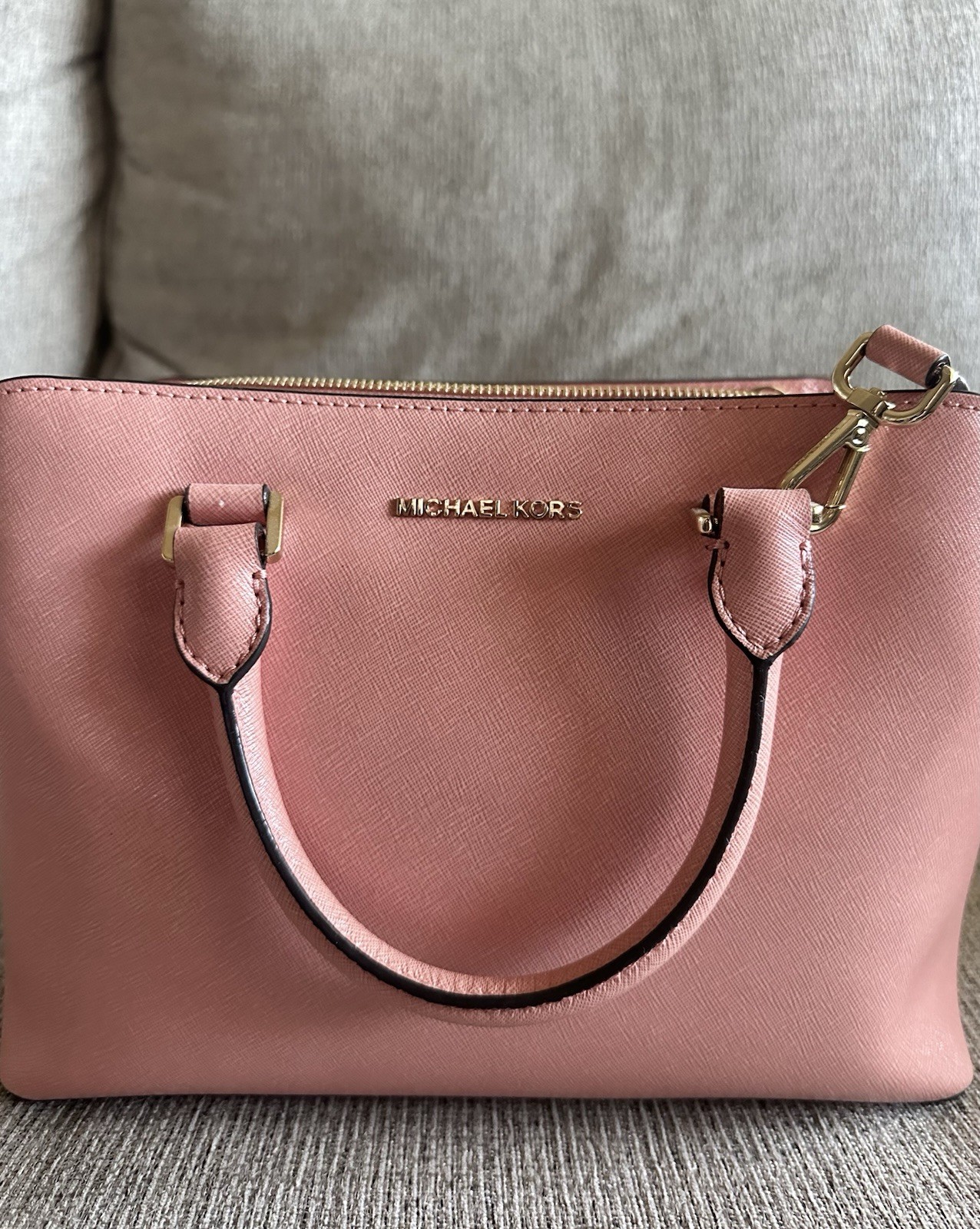 Michael Kors Savannah Small Patenet Saffiano Leather Satchel