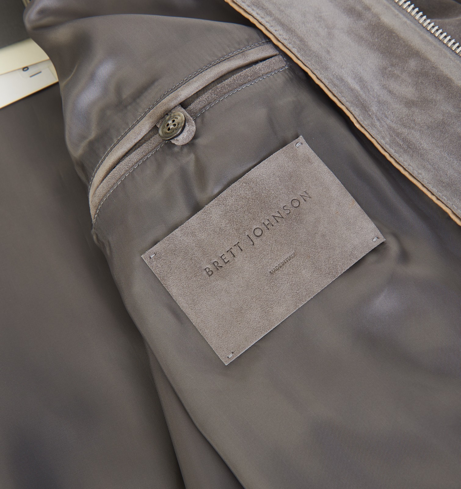 BRETT JOHNSON 4200$ Suede Bomber Jacket