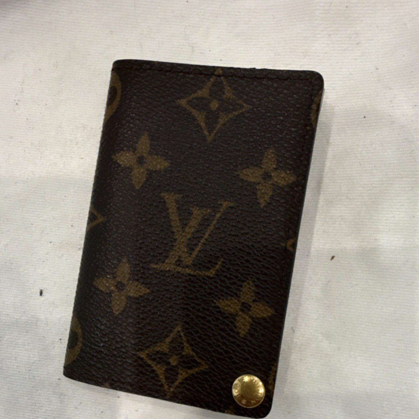 Louis Vuitton Brown Monogram Canvas ID/Document Holder w/ Plastic Divider