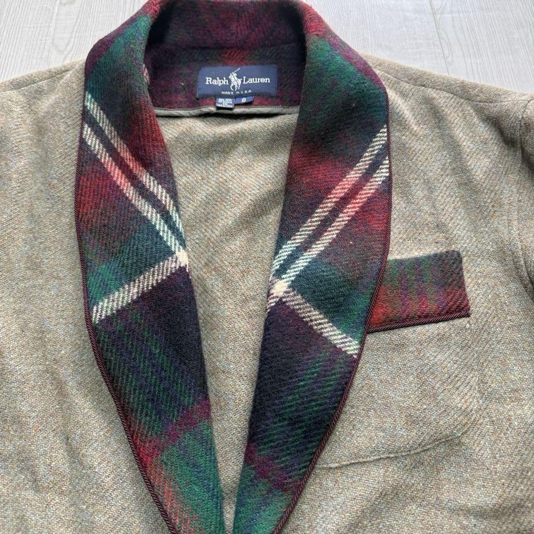 POLO Ralph Lauren 90s Wool Jacket Size 6 M-L 50cm/19.7in Shoulder Small Holes