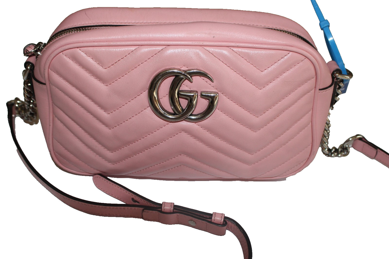 Gucci GG Marmont Shoulder Bag Matelasse Pink Leather Small Handbag