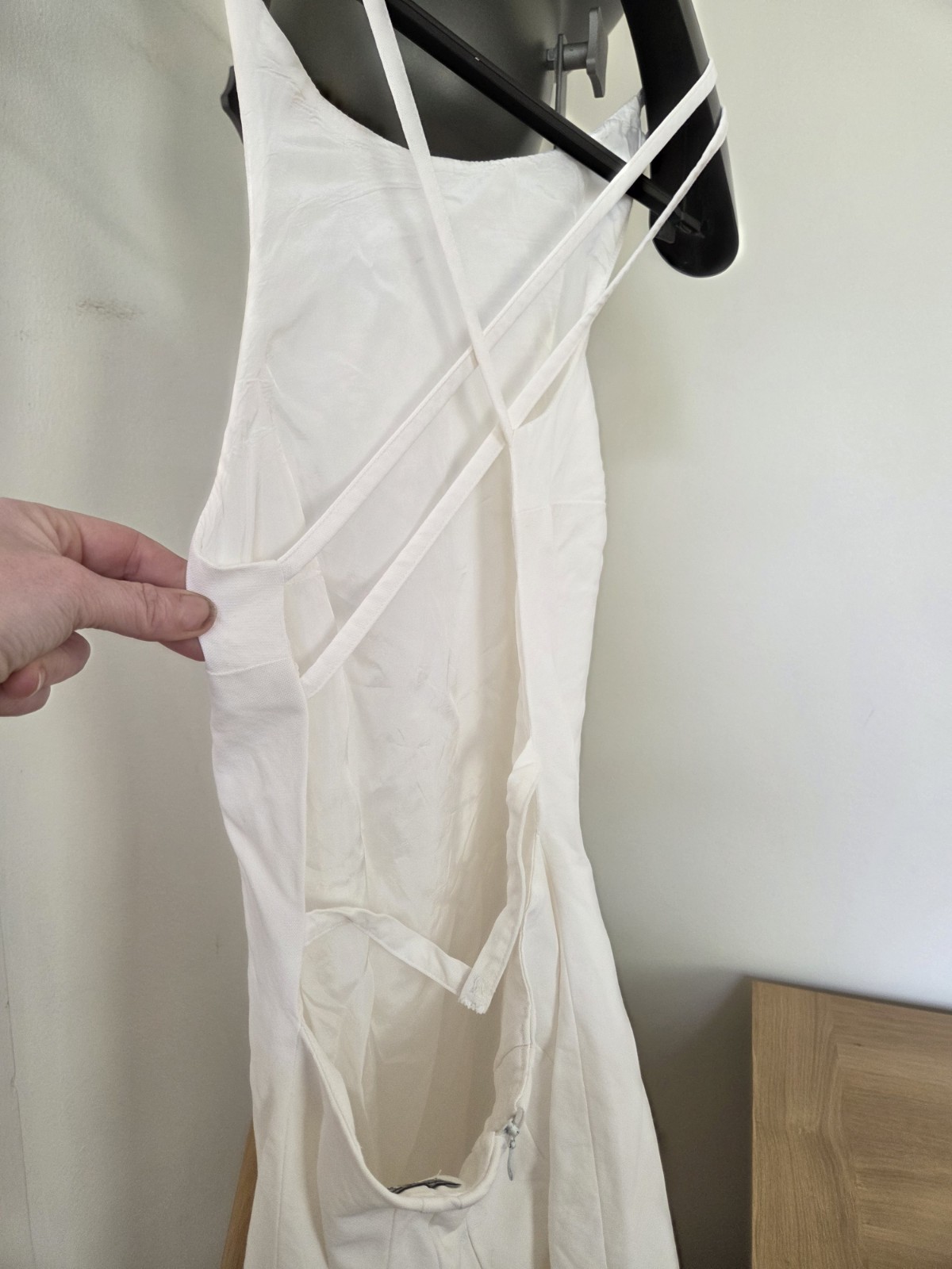 Vintage 90s Versus Gianni Versace White Mini Strappy Backless Dress Y2K UK8 -10