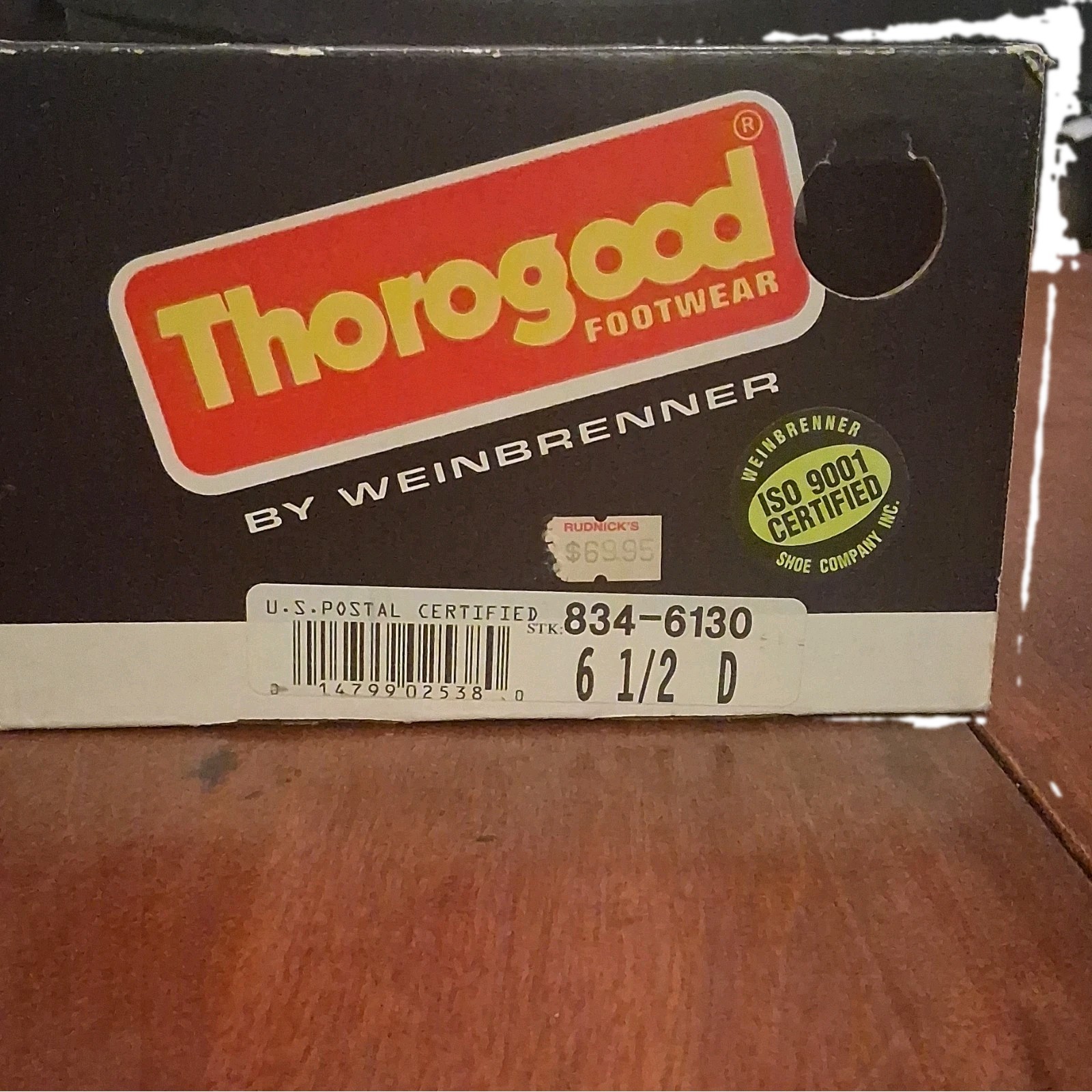 Thorogood Men’s Black Leather Lace-Up Oxford Dress Shoes 6.5 D 834-6130