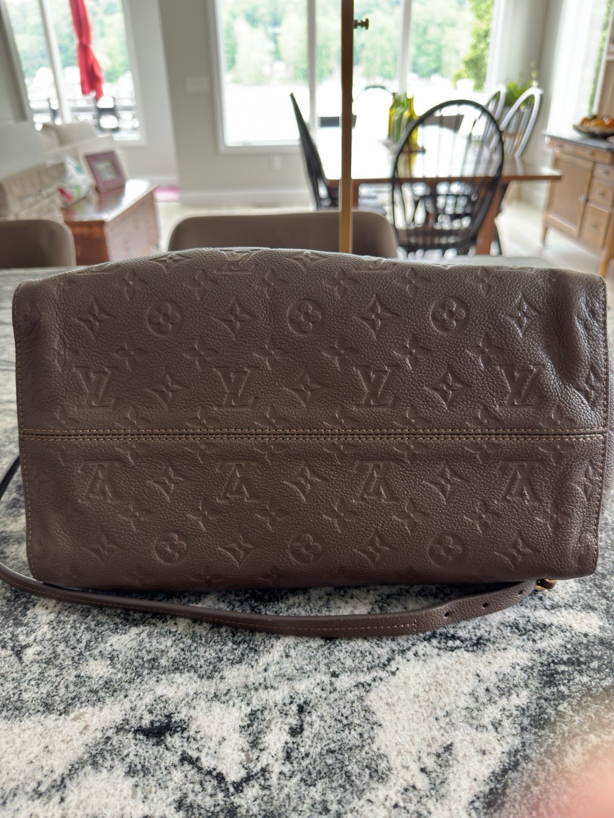 Louis Vuitton Lumineuse PM Empreinte Leather Brown Shoulder Bag COA VG Cond