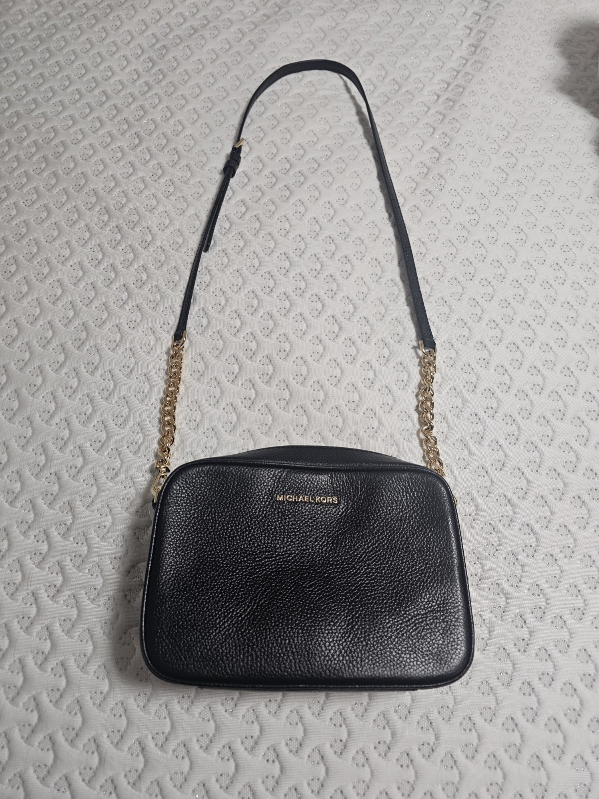 Michael Kors Black Leather Crossbody Bag Small