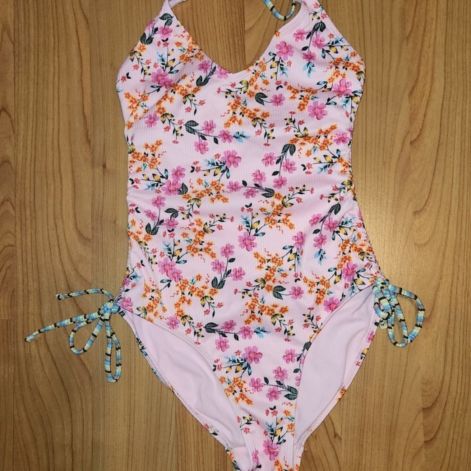 No Boundaries Floral 1 Piece Swimsuit Size 3-5 Small