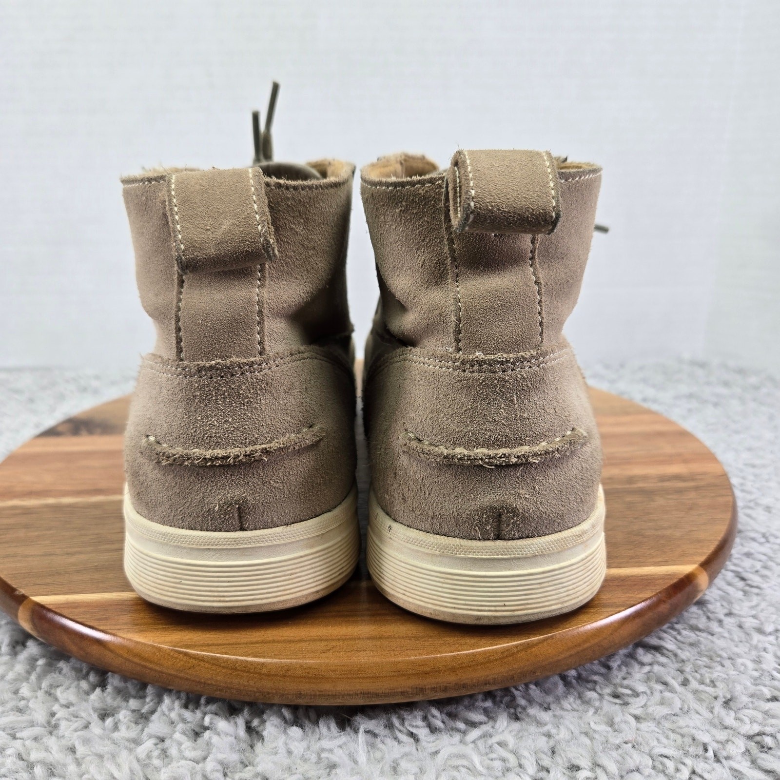 Cole Haan Mens 11M Tan Suede Leather Lace Up Moc Toe Casual Daily Chukka Boots