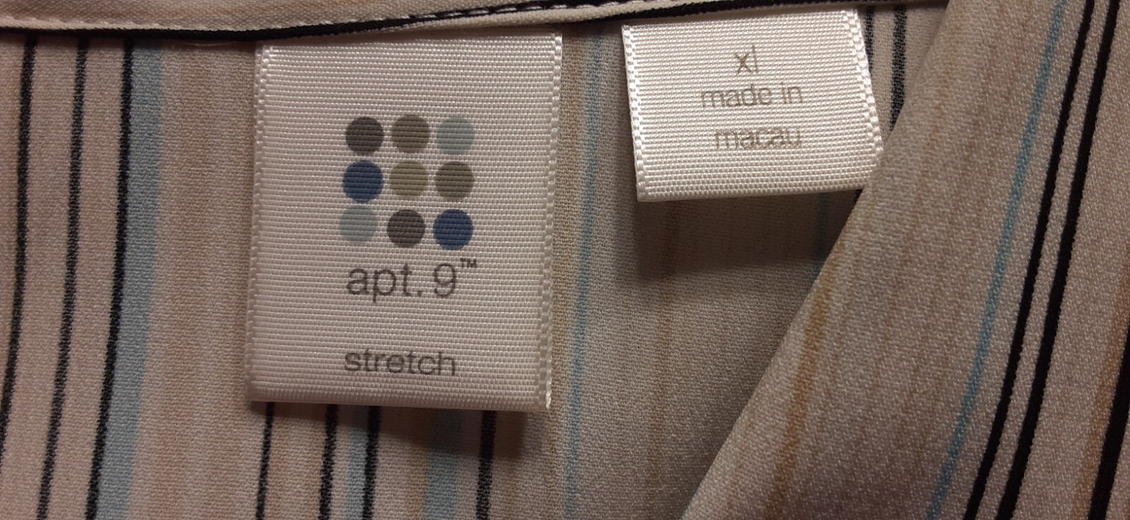 Apt 9 Multicolor Striped Blouse Bracelet Sleeves Misses Size XL