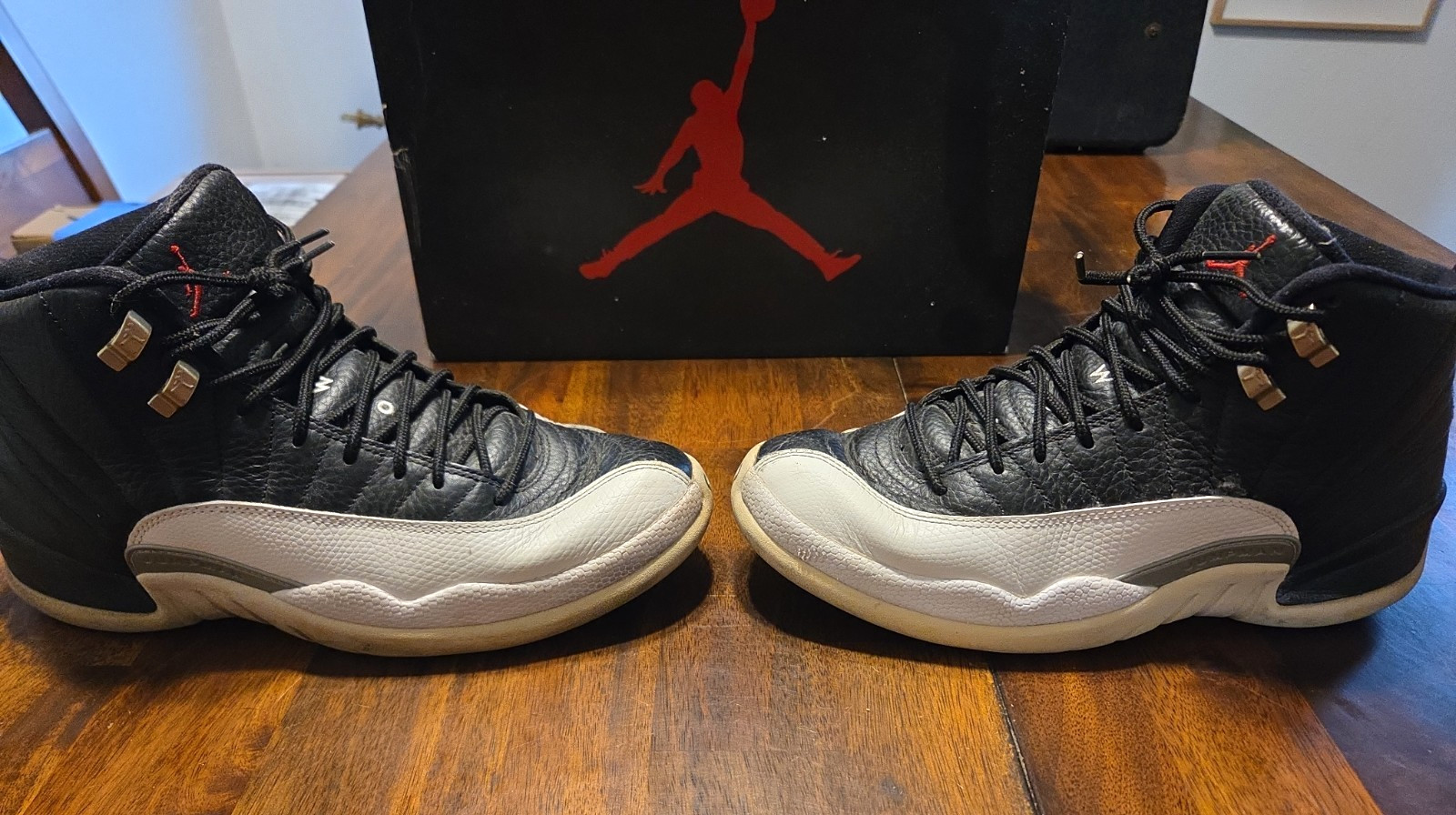 Air Jordan 12 Retro Playoff 2022 Black White CT8013-006 Mens Size 9