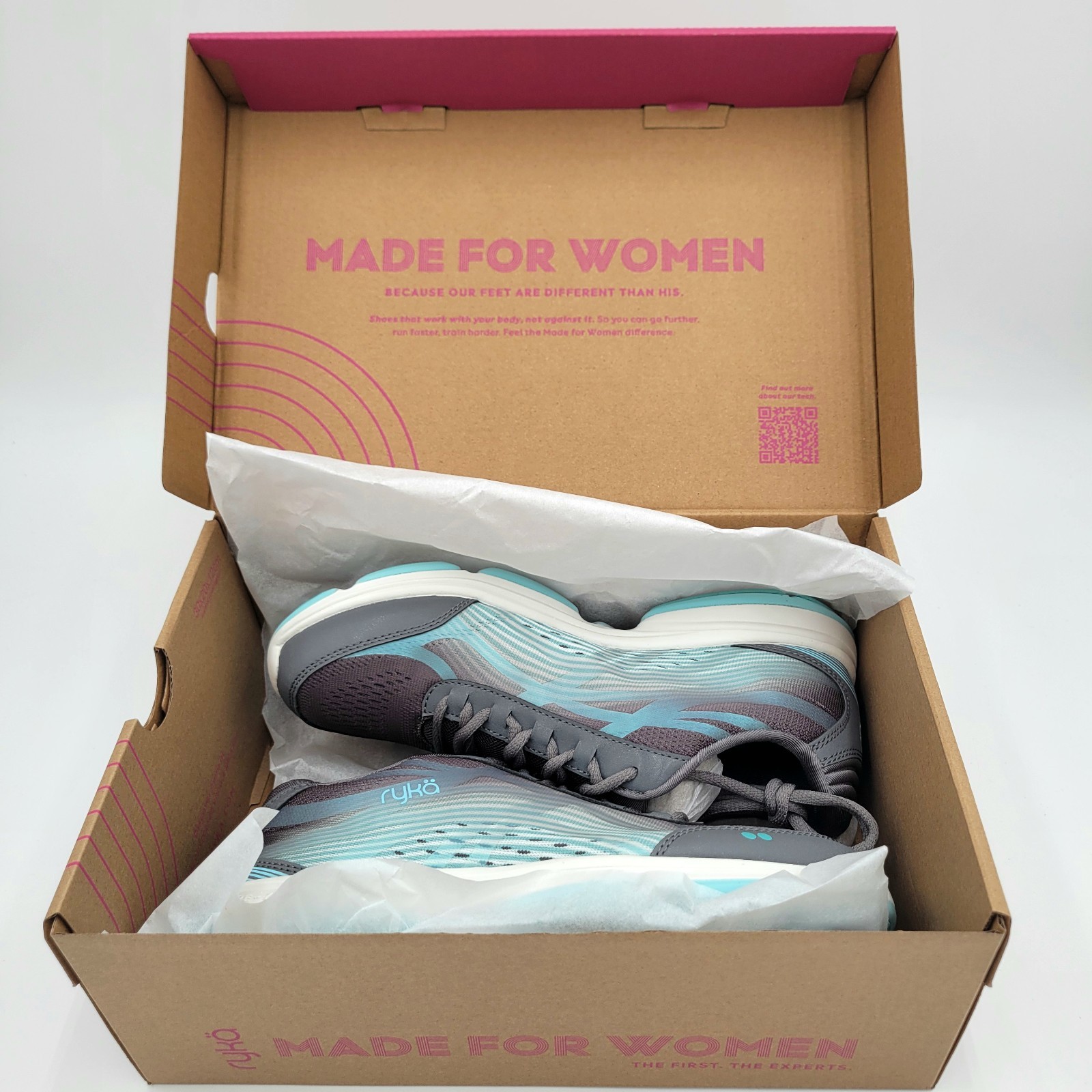 Women’s Ryka Devotion Plus 3 Walking Sneakers Size 8 Wide Quiet Gray Mesh Fabric