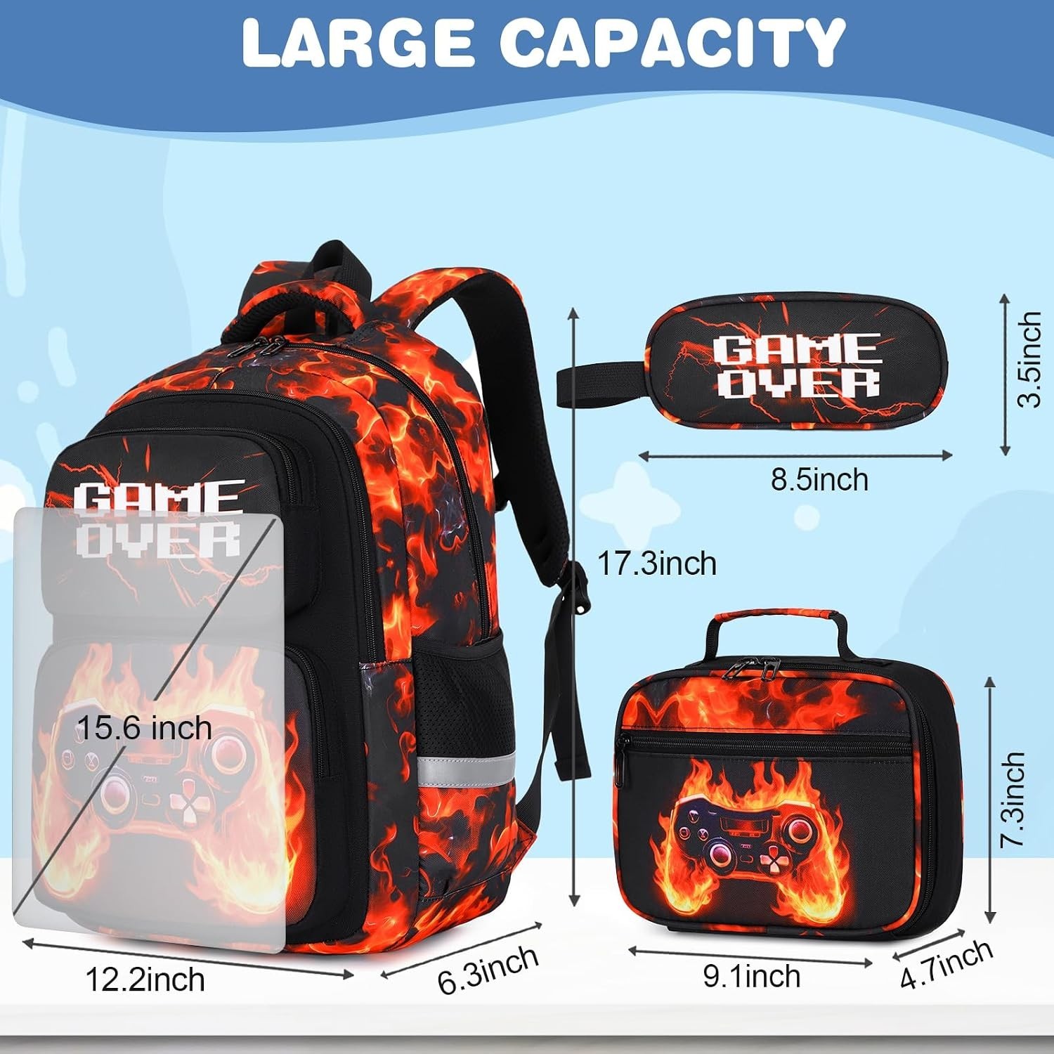 Backpack for Boys, School Bags for Kids, Bookbag for Boys Children Teens Backpac