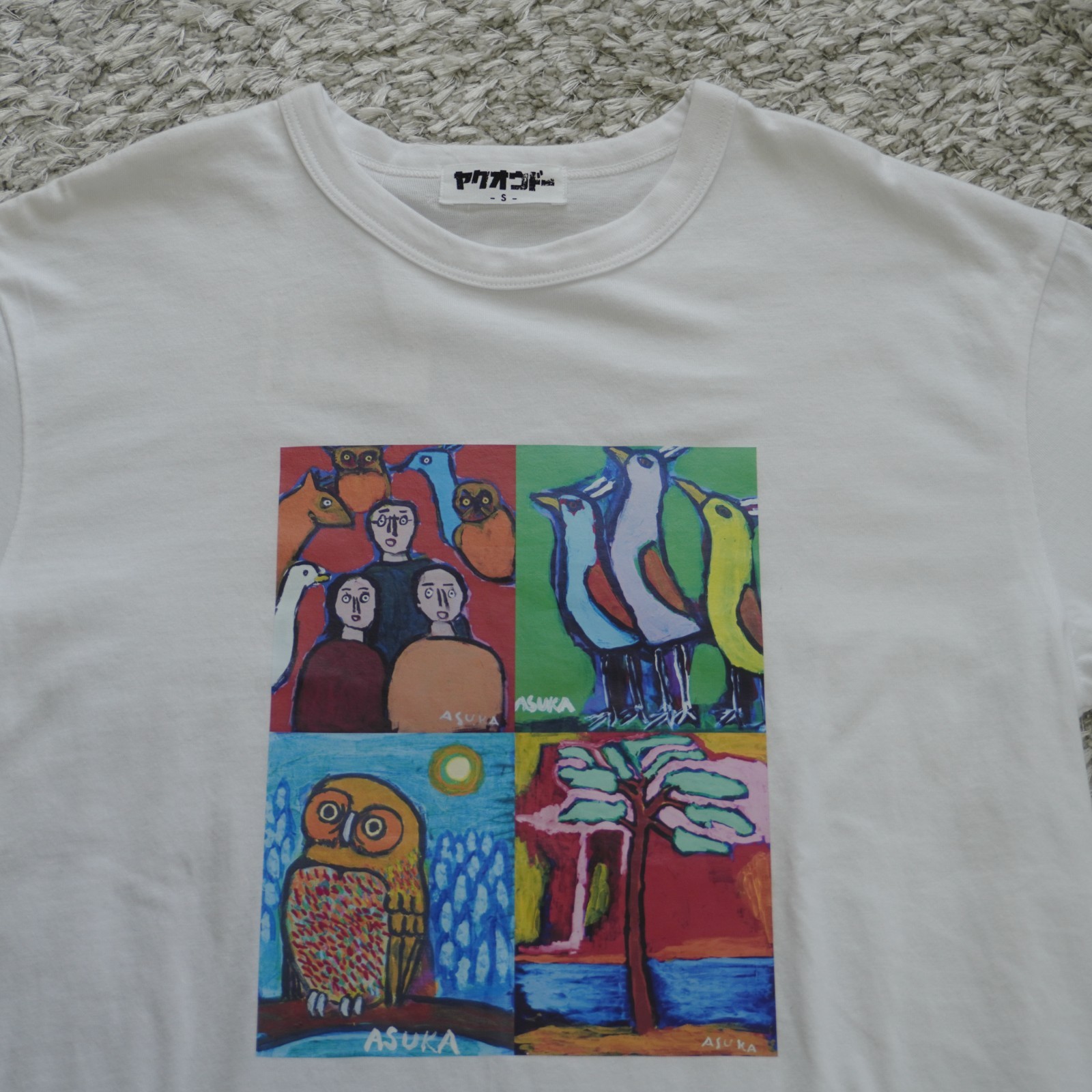 HERALBONY 　Art T-Shirt　collaboration withYakuodo　Japanese brand　Color: White