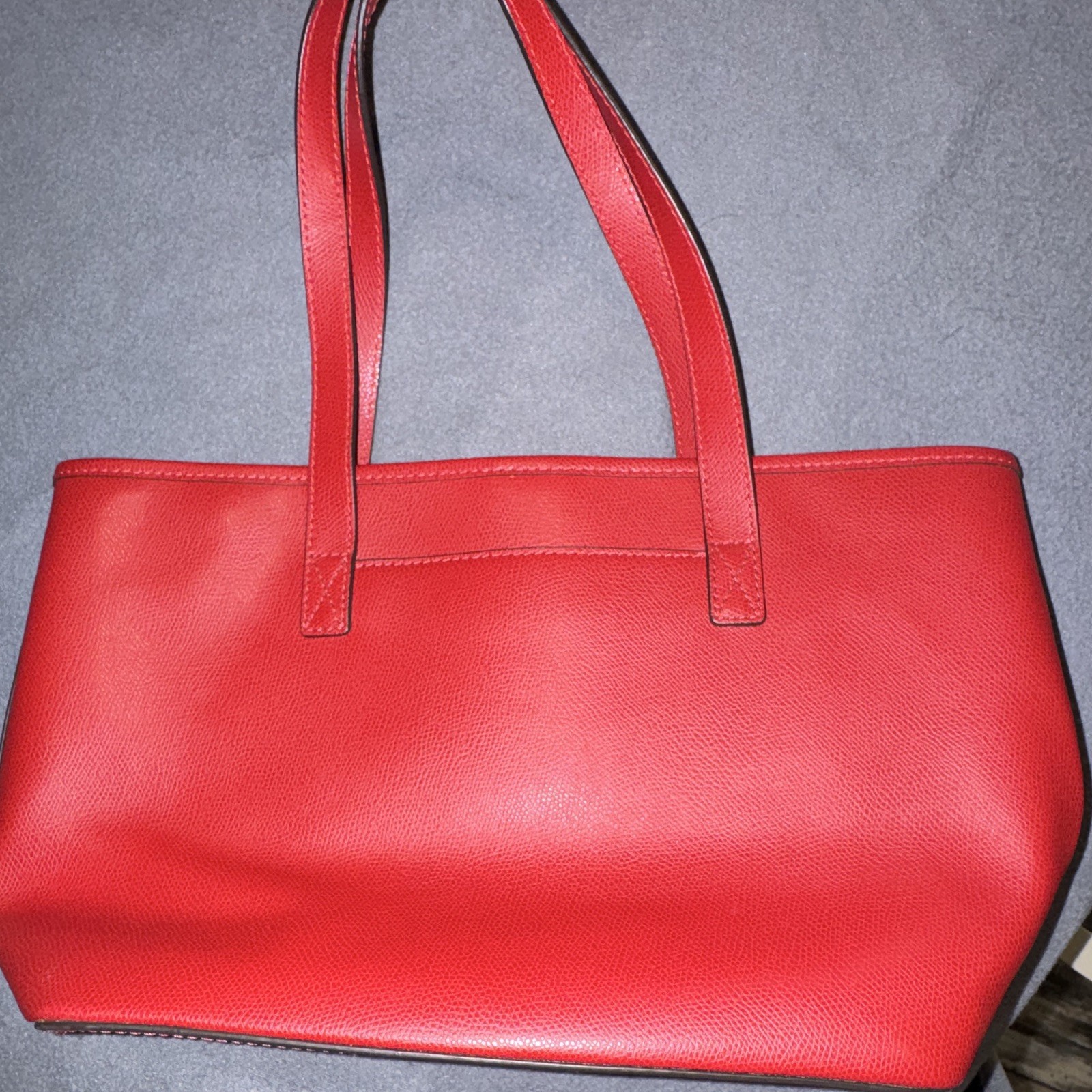 Michael Kors Bag Jet Set Red Saffiano Leather Tote Shoulder Handbag 15×9