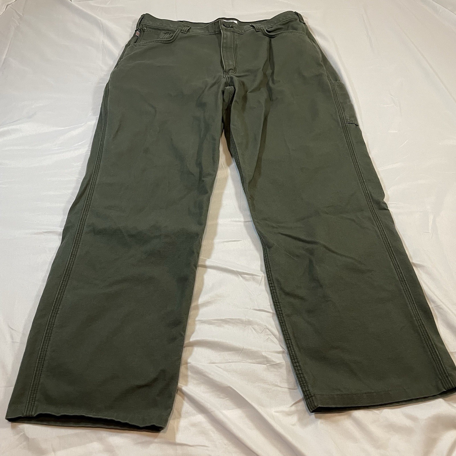 Carhartt FR Loose Fit Flame Resistant Work Pants Green 38×32 FRB159-MOS CAT2