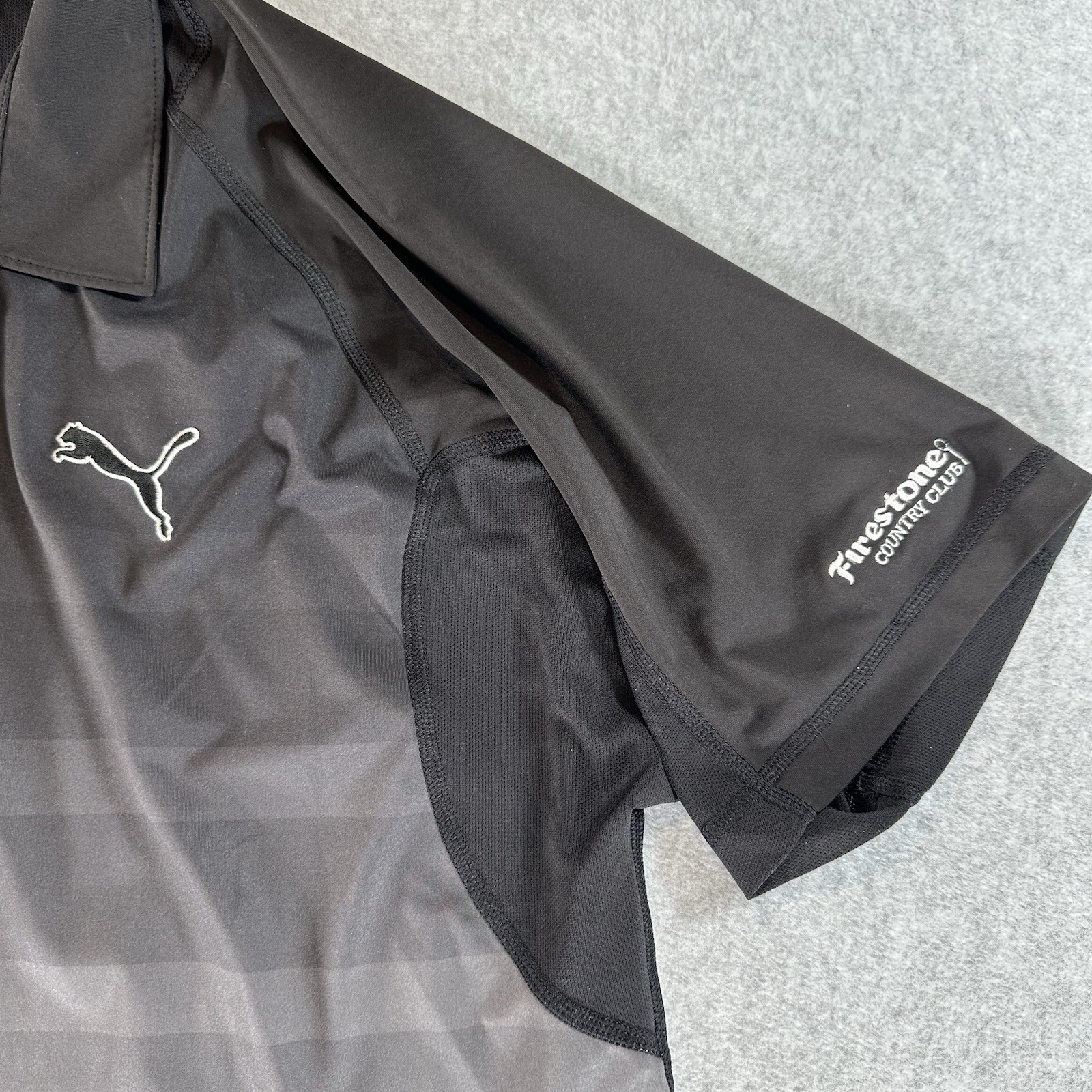 Men’s Large – Puma Cobra Golf Polo Shirt – Black – Firestone Country Club
