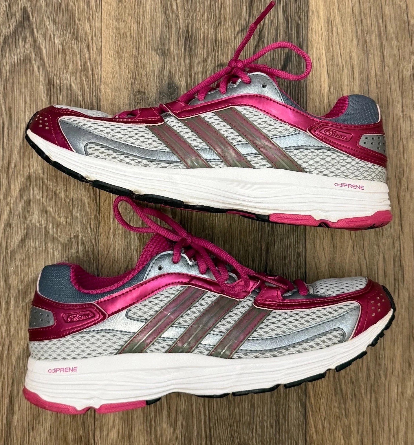 Adidas Adiprene Running Walking Shoes Womens Size 7.5 Pink Gray Silver EUC