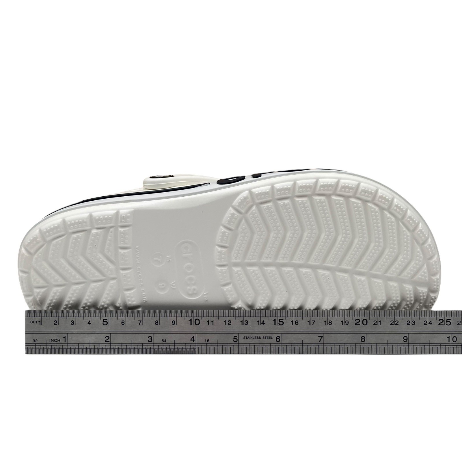 Crocs Bayaband Womens Slip-on Clogs Size 9 White Navy Water Friendly Lightweight