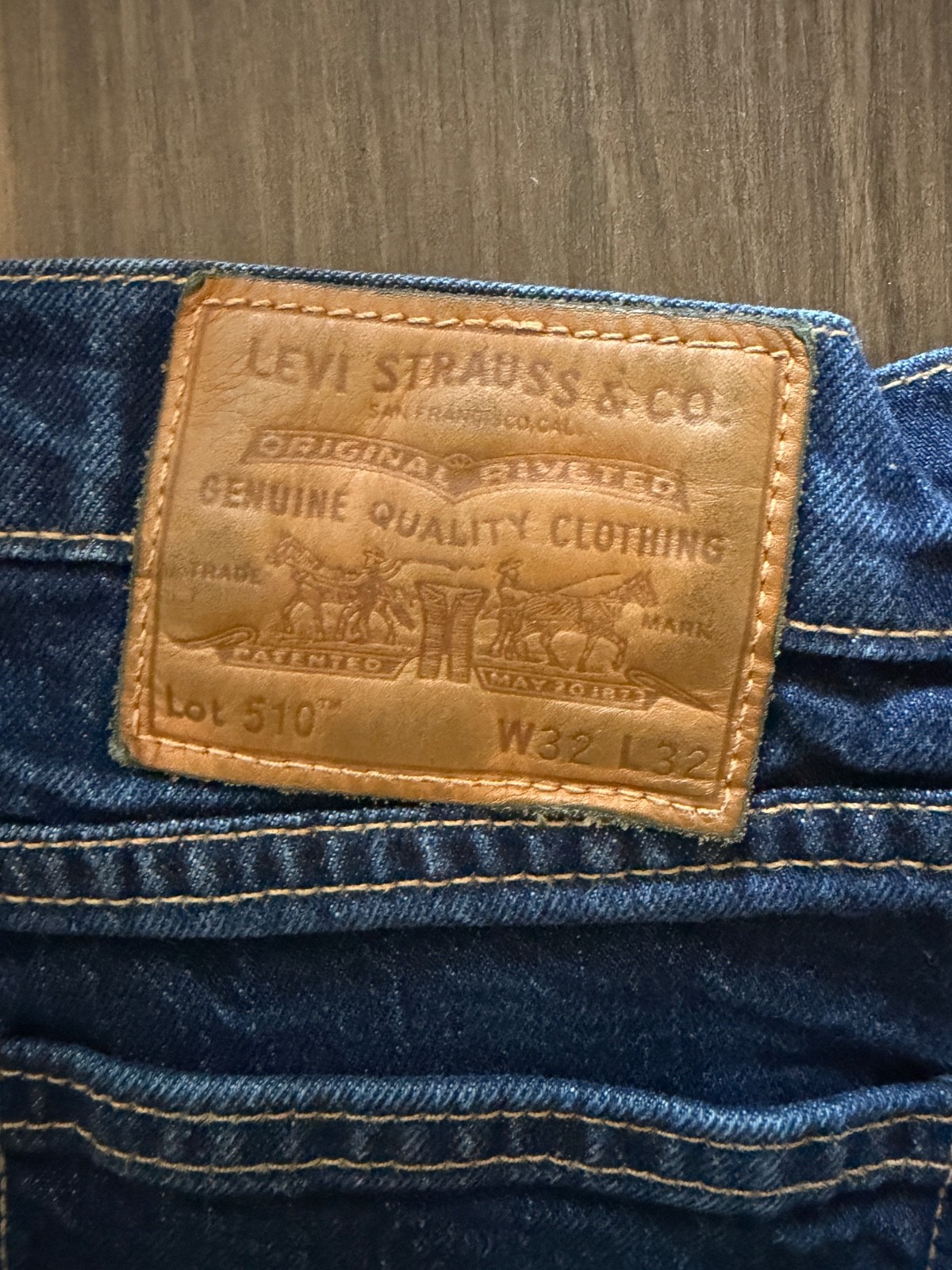 Levi’s Premium 510 Skinny Jeans Men’s 32×32 Dark Wash Stretch Denim Red Tab