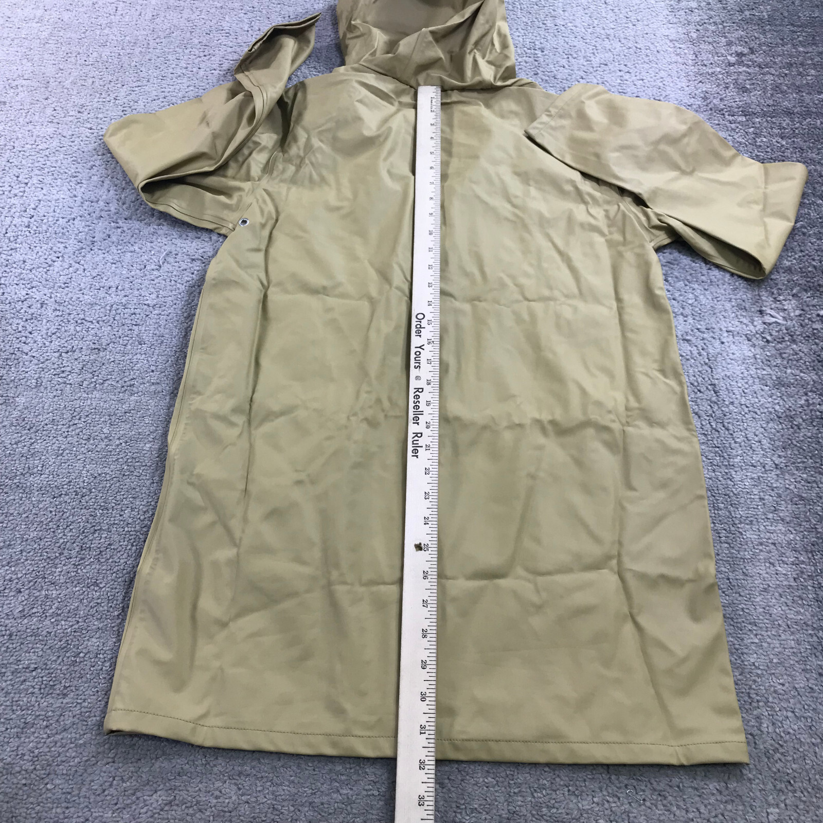 Stutterheim Jacket Mens 2XS XXS Snap Hoodie Hood Rain Coat Heavy Stockholm Nude
