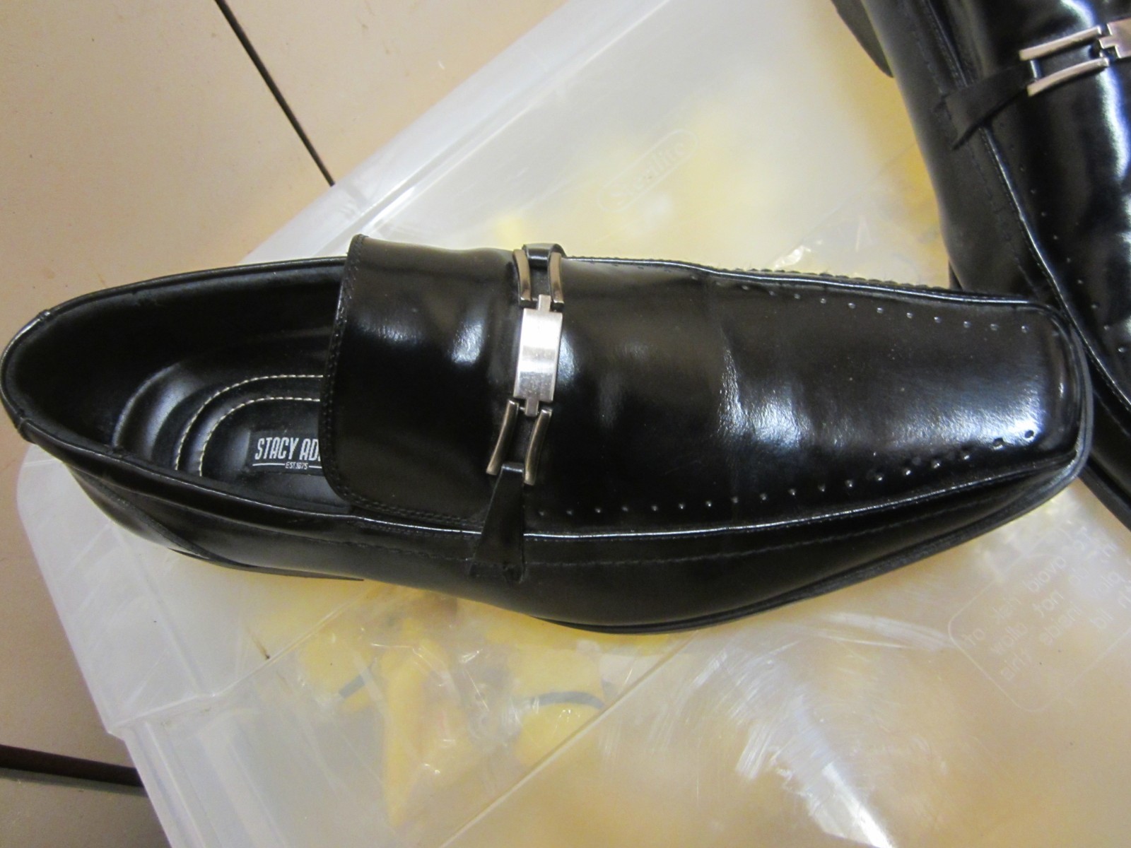Stacy Adams Black leather and Made Man upper Dress Shoes Size 12W